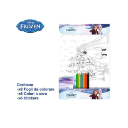 ALBUM DA COLORARE 20X29 + PASTELLI A CERA FROZEN